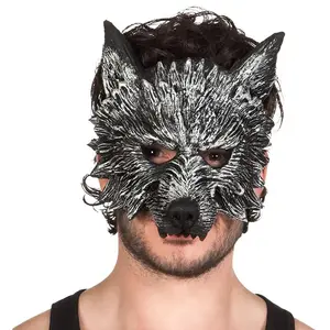 Comparateur de prix : Boland demi-masque Loup-garou 23 x 28 x 7 cm polyuréthane gris