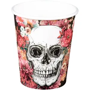 Comparateur de prix : Lot de 10 Gobelets DAY OF THE DEAD Halloween 21cl