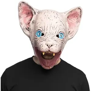 Boland Masque tête latex Chat Horreur 97615BOL pas cher