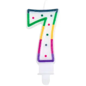 RueDeLaFete Bougie anniversaire COLORéE chiffre 7 pas cher