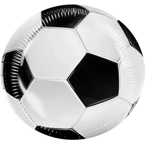 Comparateur de prix : Boland 10 ASSIETTES CARTON FOOTBALL VINTAGE Ø23CM BLANC