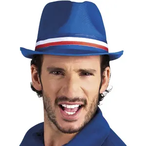 Comparateur de prix : Chapeau Borsalino Bleu Blanc Rouge - Boland - Adulte - Extérieur