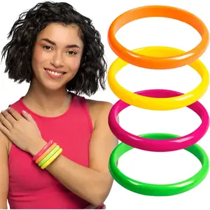 NO NAME set de 4 bracelets fluos adulte - boland 64454 pas cher