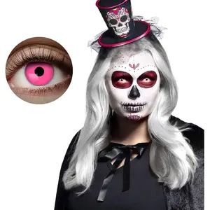 Comparateur de prix : Boland - Lentilles mensuelles UV Flash, 1 paire de lentilles de contact souples, reflètent la lumière UV, pas de correction de la vue dans une boîte en PVC, Halloween et Carnaval