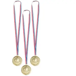 Boland Lot de 3 Médailles de Champion Numéro 1 - Marque - Modèle - Genre Mixte - Couleur Blanc - Public Adulte