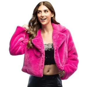 Boland Veston Fluffy rave rose - M/L pas cher