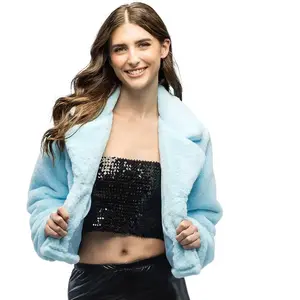 Boland Veston Fluffy rave bleu clair - M/L pas cher