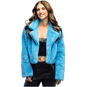 Boland Veston Fluffy rave turquoise - M/L pas cher