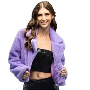 Boland Veston Fluffy rave lilas - M/L pas cher