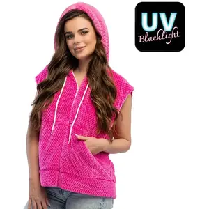 Gilet Fluffy UV rose fluo - L/XL