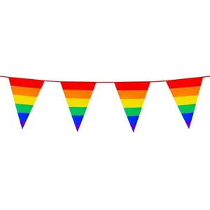 Boland GUIRLANDE À FANIONS FIERTÉ LGBT 10M ARC-EN-CIEL pas cher