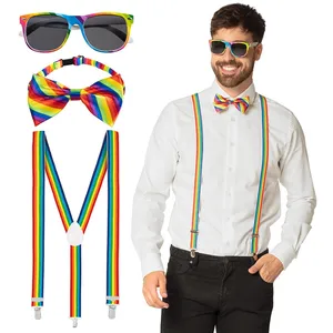 Comparateur de prix : Boland - Set d'accessoires de fête, Set de 3 pièces, Lunettes, Noeud et Bretelles, Paillettes Brillantes, Accessoires de Costume, Carnaval, réveillon, fête à thème