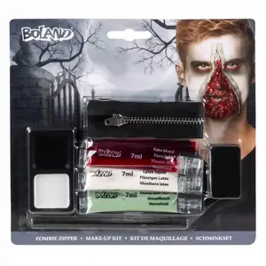 Comparateur de prix : Kit de maquillage Zombie - BOLAND - Fermeture éclair - Blanc