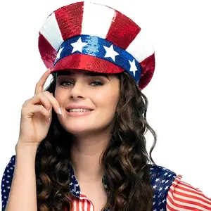 Comparateur de prix : casquette capitaine sequins drapeau usa adulte - boland 33031