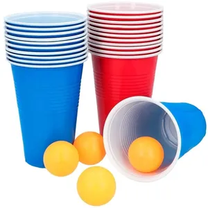 Boland 30852 - Set Bierpong, 22 gobelets et 4 balles, jeu de fête, anniversaire, jeu pour faire la fête pas cher