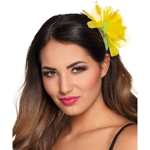 RueDeLaFete Barrette Hibiscus Jaune - AccessoireVendu parruedelafete