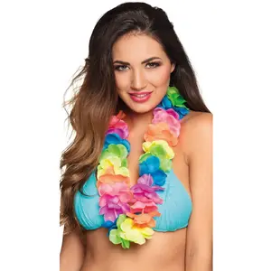Comparateur de prix : collier hawaïen multicolore luxe - boland 52255