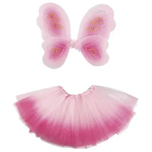 Comparateur de prix : Set de Fée - BOLAND - Ailes et jupon enfant - Rose fuschia et rose clair - Tulle
