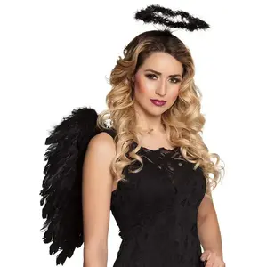Comparateur de prix : Serre-tête Auréole d'Ange - Noir Multicolor - BOLAND - Accessoire de déguisement pour adulte