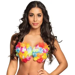 RueDeLaFete Soutien-gorge Hawaïen - Rainbow pas cher