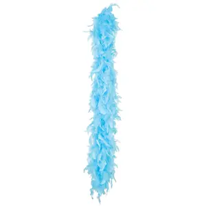 Comparateur de prix : Boland Boa en plumes - Marque - 60 grs (180 cm) - Bleu clair - Accessoire de déguisement