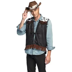 Comparateur de prix : Boland 54323 Gilet Western pour Adulte Marron Taille L/XL