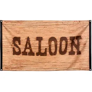 Boland drapeau Saloon 90 x 150 cm polyester marron