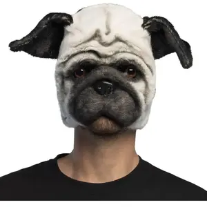RueDeLaFete Demi-masque peluche Pug pas cher