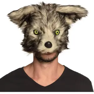 Comparateur de prix : Boland Masque loup-garou peluche adulte - Noir - Taille Unique