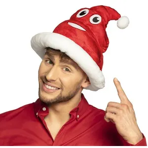 Comparateur de prix : Boland chapeau de Père Noël emoticon rouge taille unique