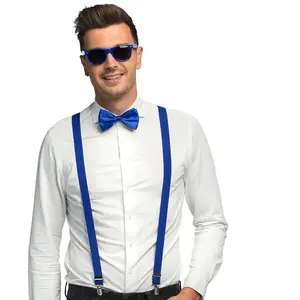 Boland - Costume set 3-pièces, Set d'accessoires avec bretelles, lunettes et noeud papillon, pour festival, JGA, carnaval et fête à thème