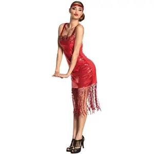 Comparateur de prix : Déguisement Charleston - Scarlett - Femme - Rouge - Boland