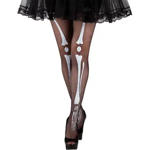 Comparateur de prix : Boland Paire De Collants squelette - accessoire Halloween