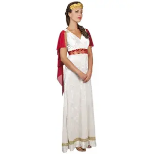 Comparateur de prix : Costume de Vestale Romaine - BOLAND - Taille XXL - Robe en velours blanc et rouge - Pour adulte
