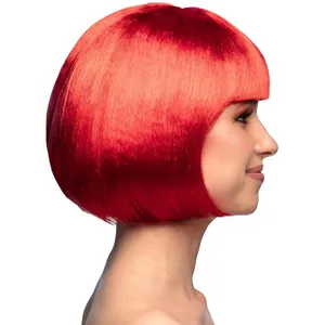 Comparateur de prix : perruque coupe cheveux carré frange rouge femme - boland 85892