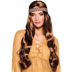 Comparateur de prix : perruque hippie bandeau marron femme - boland 85825