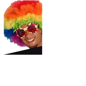 Comparateur de prix : Perruque Afro Multicolore - BOLAND - Accessoire de déguisement mixte