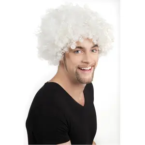 Comparateur de prix : perruque afro groove cheveux bouclés blanc adulte - boland 86016