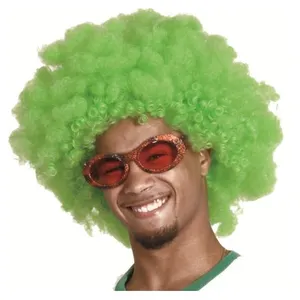 RueDeLaFete PERRUQUE AFRO - VERTE pas cher