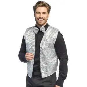 Comparateur de prix : Set Gilet et Noeud- Spangles Argent M/L - M/L Boland