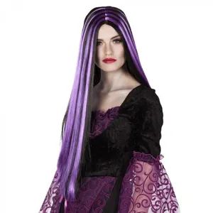Comparateur de prix : Boland perruque Witch Lona ladies 25 x 19 cm polyester noir/violet