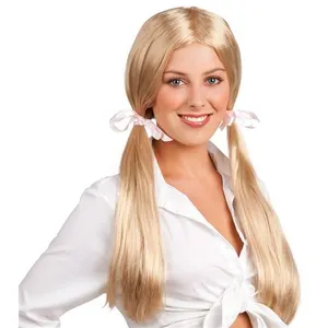 Comparateur de prix : perruque étudiante couettes blond femme - boland 86379