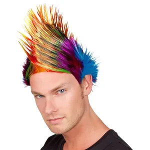 Comparateur de prix : perruque punk crète multicolore homme - boland 86348