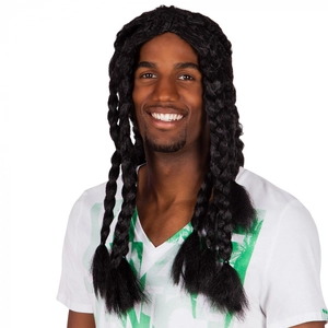 Comparateur de prix : Perruque - BOLAND - Rasta - Noir - Homme - Accessoire baba cool
