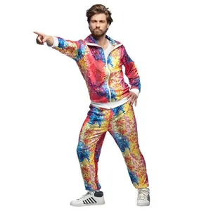 Comparateur de prix : Boland Déguisement survêtement disco coloré homme