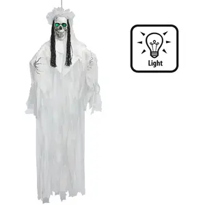 Comparateur de prix : Boland 73093 - Mariée d'horreur, 160 cm, décoration suspendue pour Halloween avec lumière, piles incluses, décoration de fête, décoration d'horreur pour fête à thème