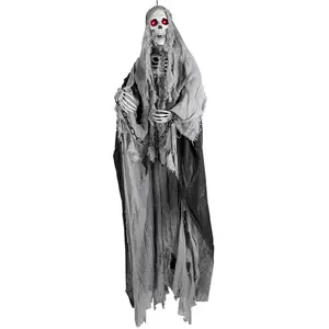 Boland Décoration suspendue Squelette faucheur lumineux aille Unique Gris