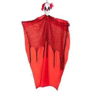Comparateur de prix : Boland 73046   Clown à suspendre Freaky Clown Taille 160 cm Yeux lumineux Piles Squelette Décoration Suspendue Décoration Halloween Carnaval Fête à thème
