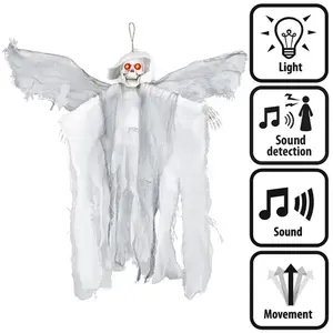 Comparateur de prix : Boland Automate - Décoration de fête - Halloween - 52cm - A suspendre - Lumière et son