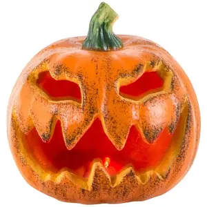 Boland Décoration Lumineuse Citrouille Halloween 16 cm - Orange - Taille Unique